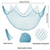 2 Pcs Fish Net Decoration Cotton Ocean Theme Wall Hung Fishing Net Fish Net Party Beach Mermaid Party House 39.4 X 78.7 Inches
