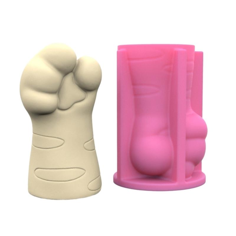 Geometric Cute  Claw Art Gypsum Silicone Mold Vase Storage Box Mold for Making Succulent  Flower  Pen Holder