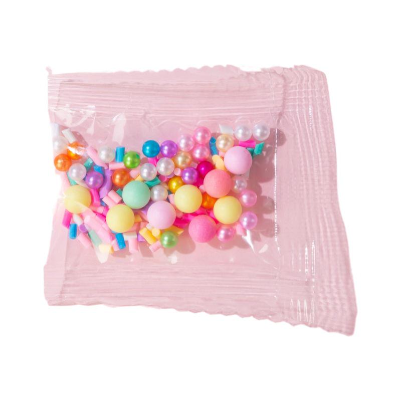 Polymer Clay Macaron Beads and Pearl Sugar Granules for DIY Slime, Epoxy, and Crafts