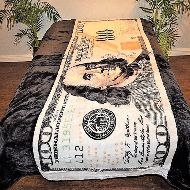 Million Dollar Quirky Cover Blanket Office Blanket Facecloth Blanket Personalized Creative Gift Blanket