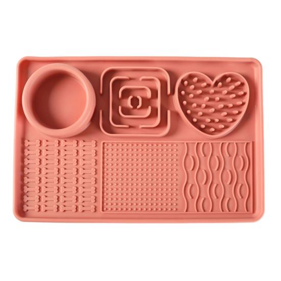 Cat Lick Mat Dogs Fun Cups Non-Slip Dog Slow Feeder with Suction Enrichment Treat Mat