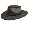 Chapéu Outback de Couro e Malha Melbourne ZH244 Marrom
