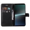 For Sony Xperia 1 V Case Solid Color Leather Mobile Cover Wallet Stand with Strap