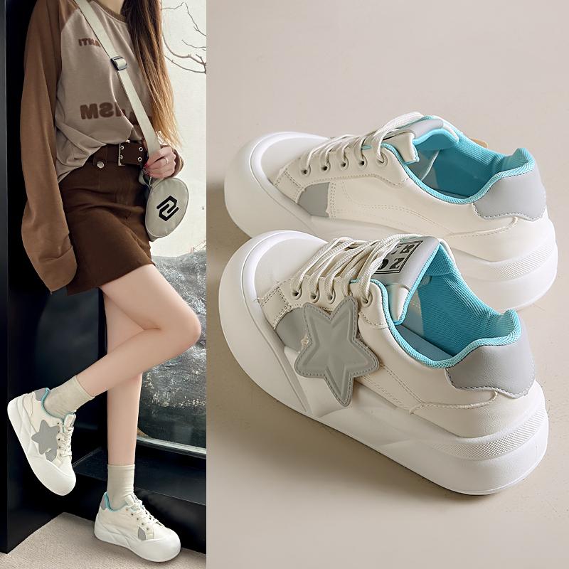 Fashion Sports Women Sneakers Breathble Vulcanized Shoes Pu Cute Cat Cartoon Lace Up Casual White Women Shoes Zapatos De Mujer Female