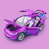 1/24 Tesla Model X SUV Alloy Car Model Diecast Metal Vehicles Car Model Simulation Sound and Light Collection Childrens Toy Gift