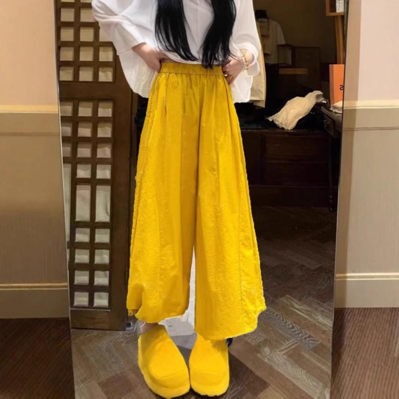 Quick-drying bloomers women's summer new high-waisted loose and thin casual radish pants nine-point wide-leg Nezha pants