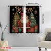 2 Stück, 2D-Flachdruck Kreative Vorhänge Weihnachtsmann mit Geschenken1 Vielseitiges Polyester (ohne Stange) Festlich Perfekt zum Leben