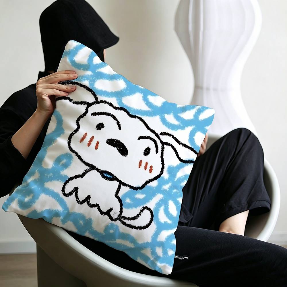 Cartoon C-Crayon S-Shin-chan Nohara Shiro Maple Design Cushion Cover Happy Autumn Harvest decor Holiday Decorati Pillow Cover
