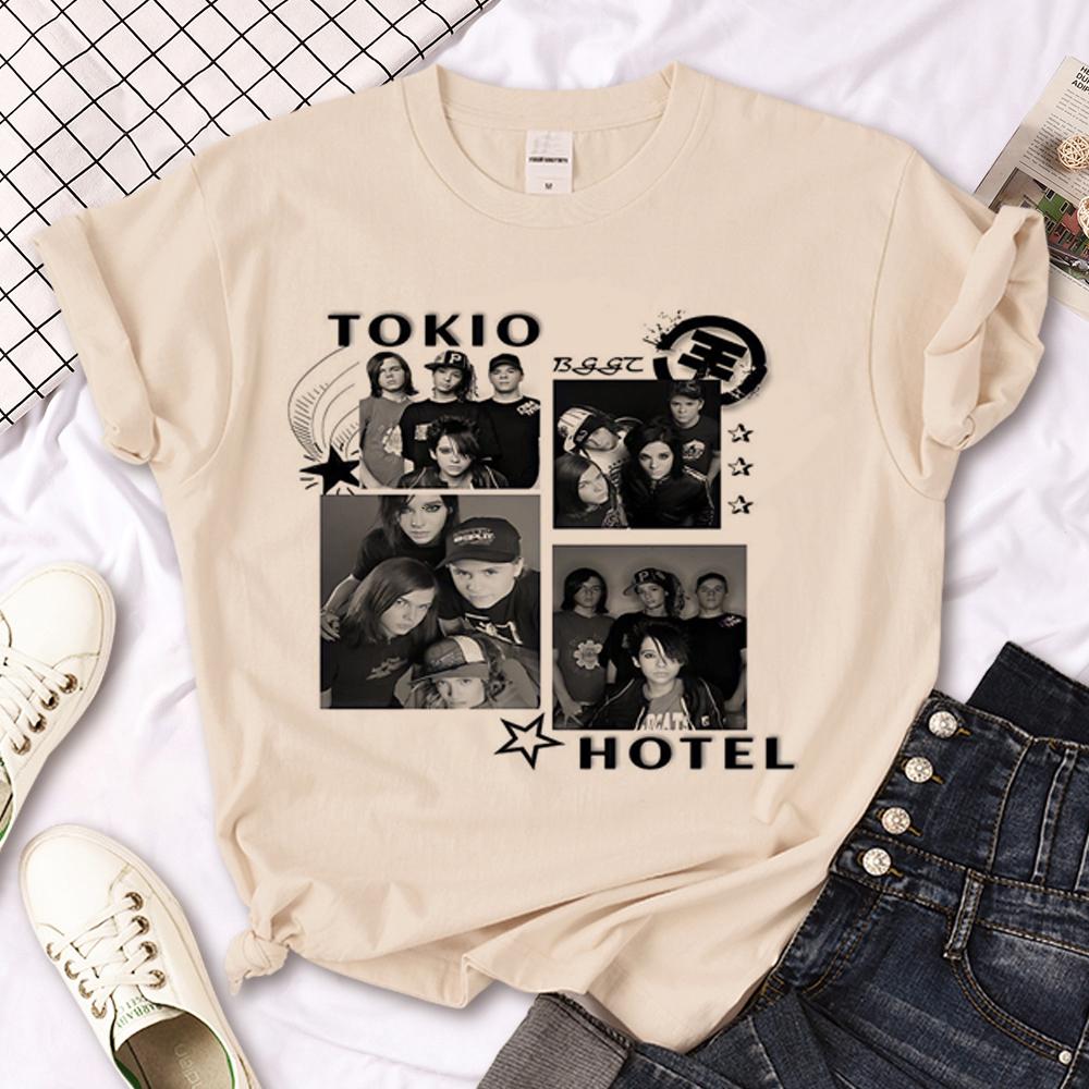 Tokio Hotel t shirt girl streetwear Breathable harajuku anime 2000s 80s tshirt University Punk 2000s 80s streetwear Women