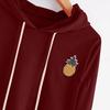 Women's Hoodie Appliques Pinapple Sweatshirt Long Sleeve Pullover Tops Blouse