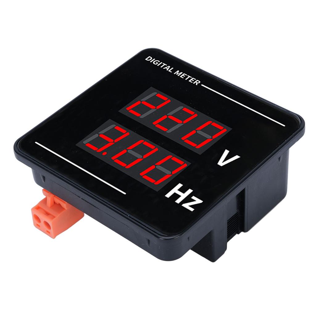 Digital AC Voltmeter Frequency Meter Tester Gauge Panel Mounting LED Display 50500V 10.099.9hz