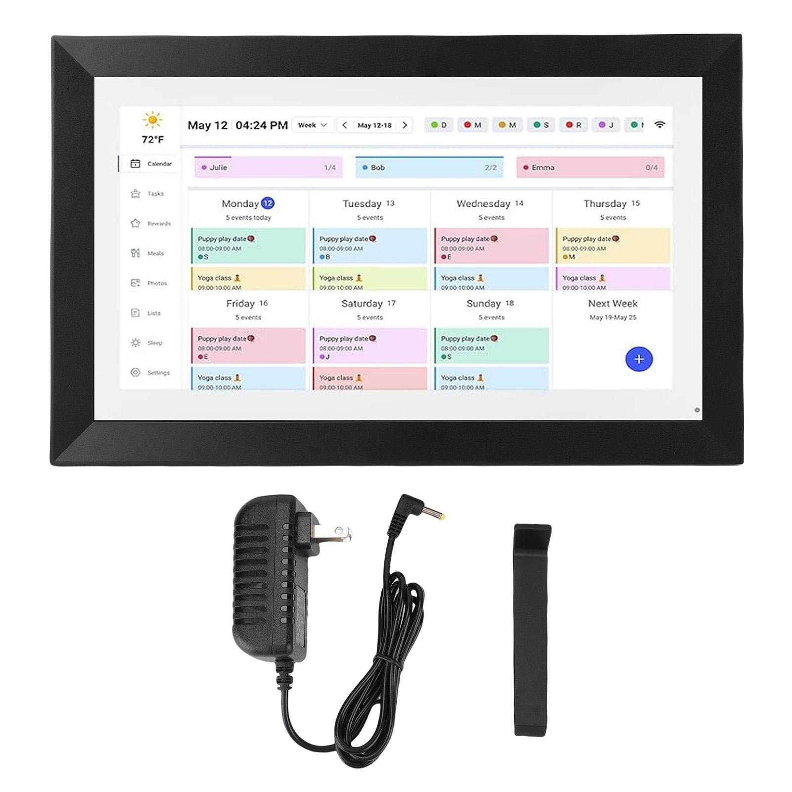 Smart Digital Calendar 1080P 15.6Inch Touchscreen WiFi Interactive Display Wall Planner Digital Calendar with APP for Family32GB US Plug