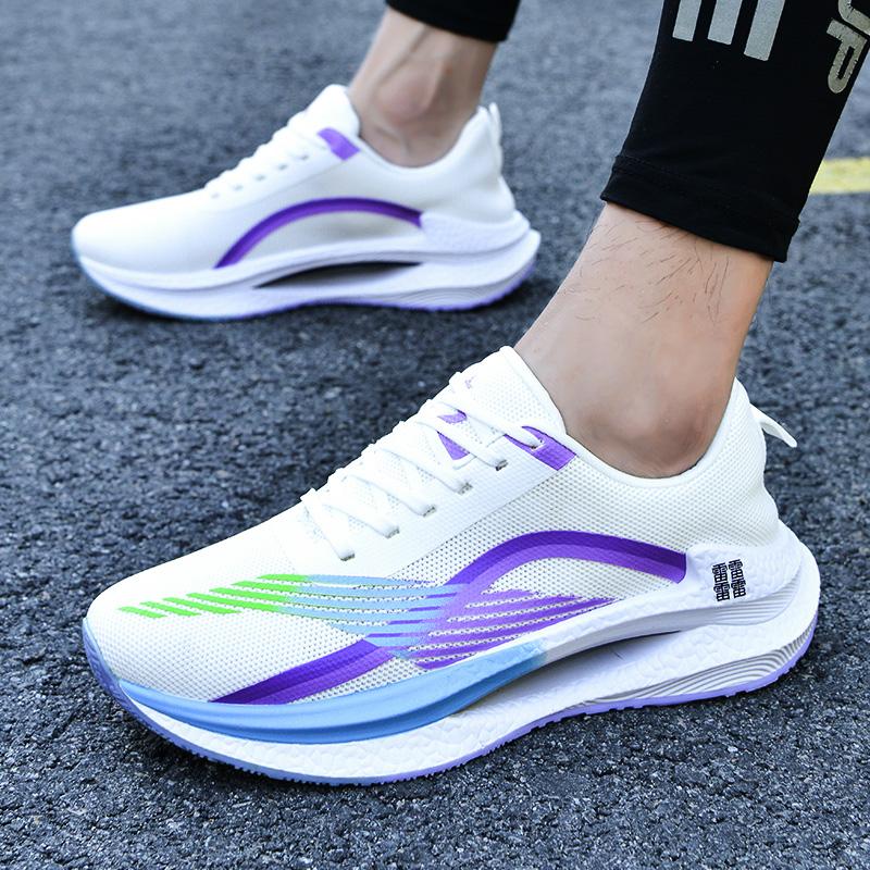 Purple White Athletic Sneakers Men Street Style Platform Running Sneakers Women Casual Sport Shoes Casual Fitness Training Exerc