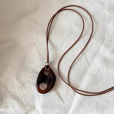 Vintage personalizovaný prívesok v tvare prasačieho nosa na retiazke pre ženy a dievčatá, jednoduchá všestranná reťaz na sveter, šperkové doplnky, darčeky