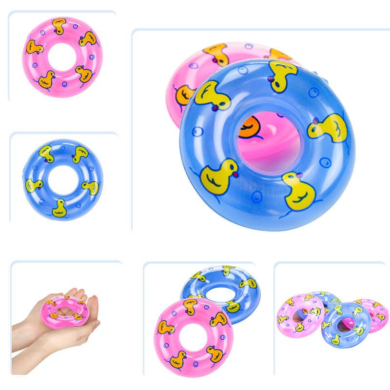 1PC Mini Doll Swimming Buoy Ring Toy Cute Yellow Duck Summer Bathing Float Lifebelt Model Dollhouse Accessories for Doll Suit