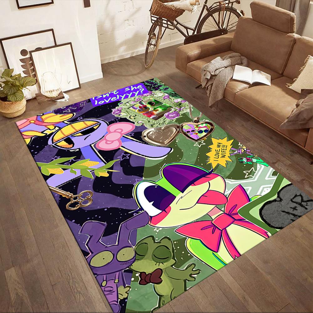 Digital Circus Floor Mat Perfect For Game Room Decorate Room Dormitory Balcony Antislip Carpet Office Home Decor