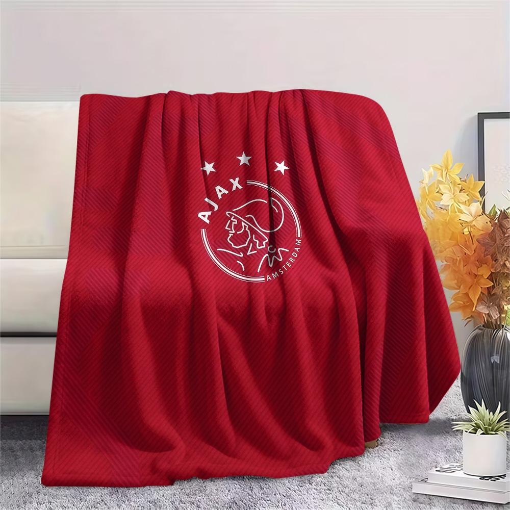 Amsterdamsche Football Club Ajax Flannel Blanket, High quality Comfortable for All Seasons, Home Decor, Warmth and Comfort