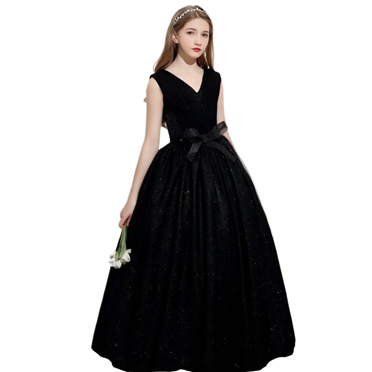 

VIISEN Formal Perfect for Shrine Stage and This Elegant Dress is Perfect for Entrance and Anniversaries Kids Dress, Birthdays, Visits, Parties, чёрный