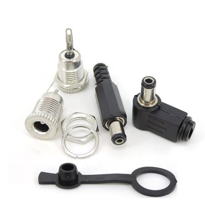 5.5mmx2.1mm DC Power Jack Male Female Socket Panel Mount Connector Dust Cover Metal DC Male Plug 5.5*2.5mm 2.5mm 2.1mm DC099