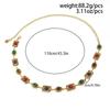 Ingemark Retro Colorful Acrylic Rhinestone Waist Chain Women Bohemia Exquisite Luxury Adjustable Belly Body Chain Y2K Jewelry