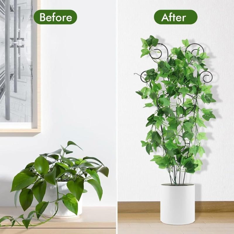 Small Metal Plant Trellis for Climbing Plant Indoor House Plant Support Trellis for Garden Potted Plant Support
