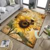 Bumblebee And Sunflower Office Rug Chair Mat, Entryway Carpet, Suitable for Front Door, Bedroom, Living Room, Desk, Holiday Gift
