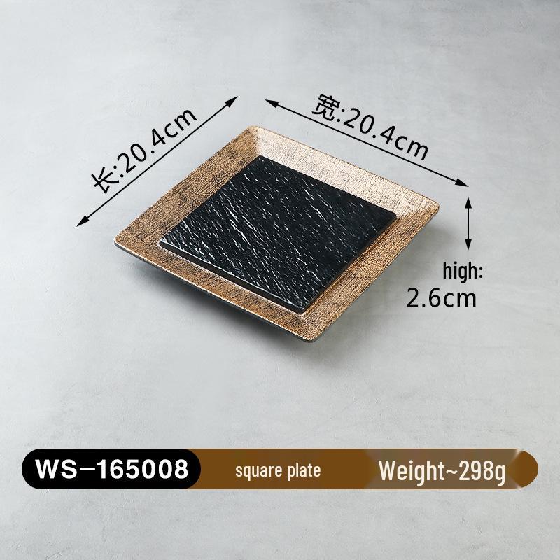 Melamine Imitation Porcelain Hot Pot & BBQ Plate with Handle