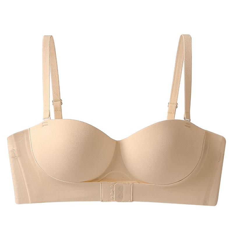 

Bra invisible seamless back strapless non-slip front buckle gathering chest wrapping anti-light bra 32/70AB