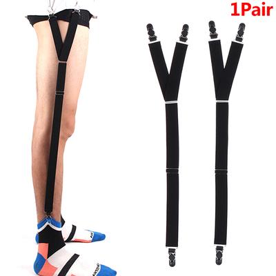 2pcs Mens Y Style Garters Uniform Sock Holder Shirt Stays Military Suspenders