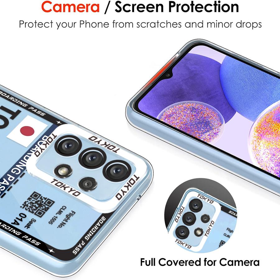 Tokyo Seoul Bordkarte Weiche Handyhülle für Samsung Galaxy A34 A15 A33 A14 A53 A23 A54 A24 A56 A26 A32 A13 A55 A25 A36