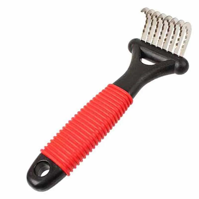 

Professional Dematting Brush for Dogs and Cats Gentle Pet Grooming Tool Removes Knots Matted Fur and Tangles Safely with Open XS