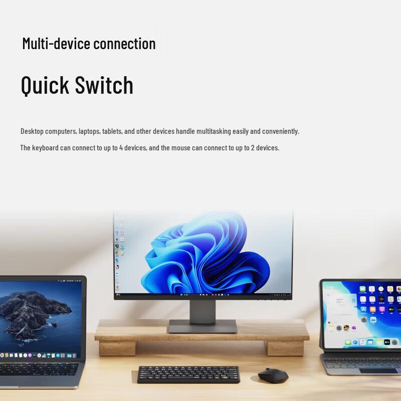 Rapoo 8000GT Wireless Bluetooth Multi-mode Keyboard Mouse Combo