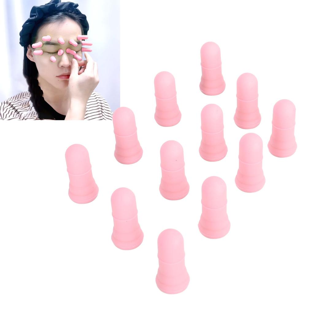 12PCS Facial Cupping Set Eye Fatigue Relief Silicone Vacuum Suction Massage Cups Beauty Tool for Eyes Area