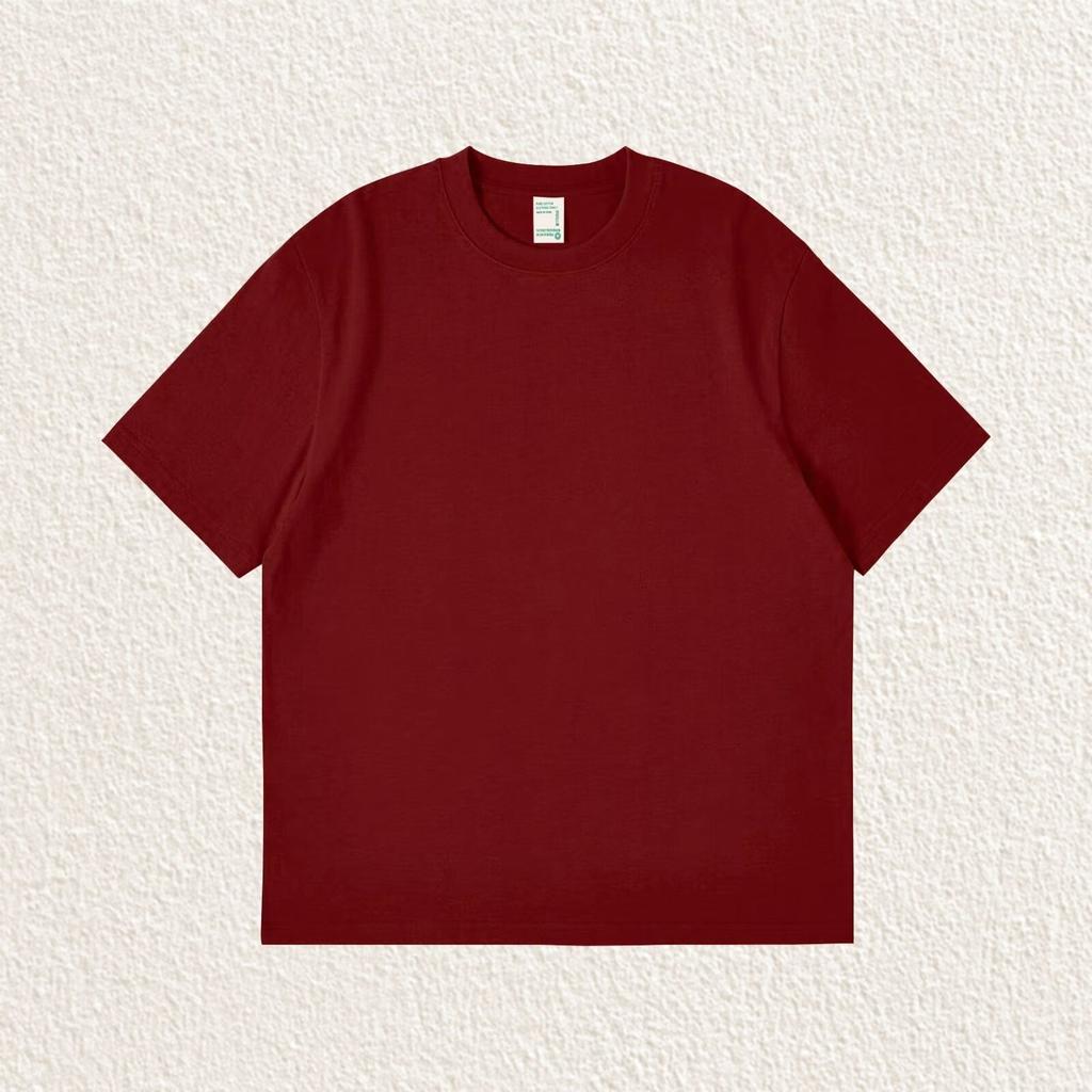 cotton t-shirt Pure White 260g Heavy T-shirt Men's Summer Pure Cotton Short-sleeved New Men's and Women's Streetwear