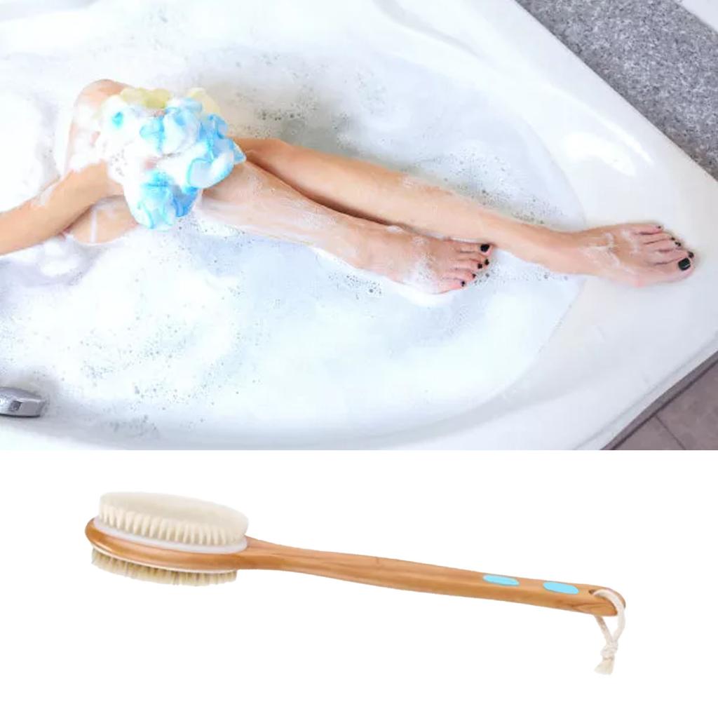 Perie de Duș cu Două Fețe Curățare Profundă Masaj Promovează Circulația Sângelui Perie de Spălat Spatele Perie de Baie