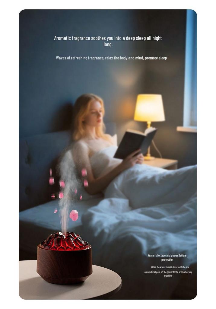 3D Flame Aromatherapy Essential Oil Diffuser and Mini Humidifier for Home Use