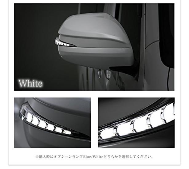 HIACE 200 Series LED Flowing Turn Signal Door Mirror Lens Cover Unpainted Optional White LED