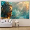 Bohemian Hippie Starry Sky Buddha Art Tapestry - Wall Hanging Lotus Blanket Background Poster for Sofa Cover