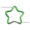 Outdoor Aluminum Alloy Five-Point Star Carabiner for Climbing and Luggage with Quick Release.
