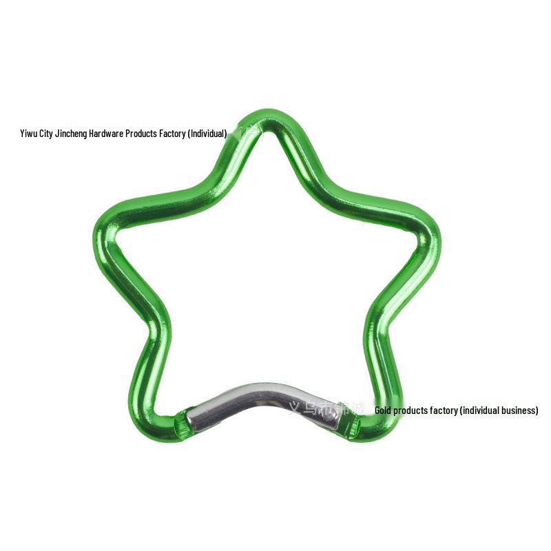 Outdoor Aluminum Alloy Five-Point Star Carabiner for Climbing and Luggage with Quick Release.