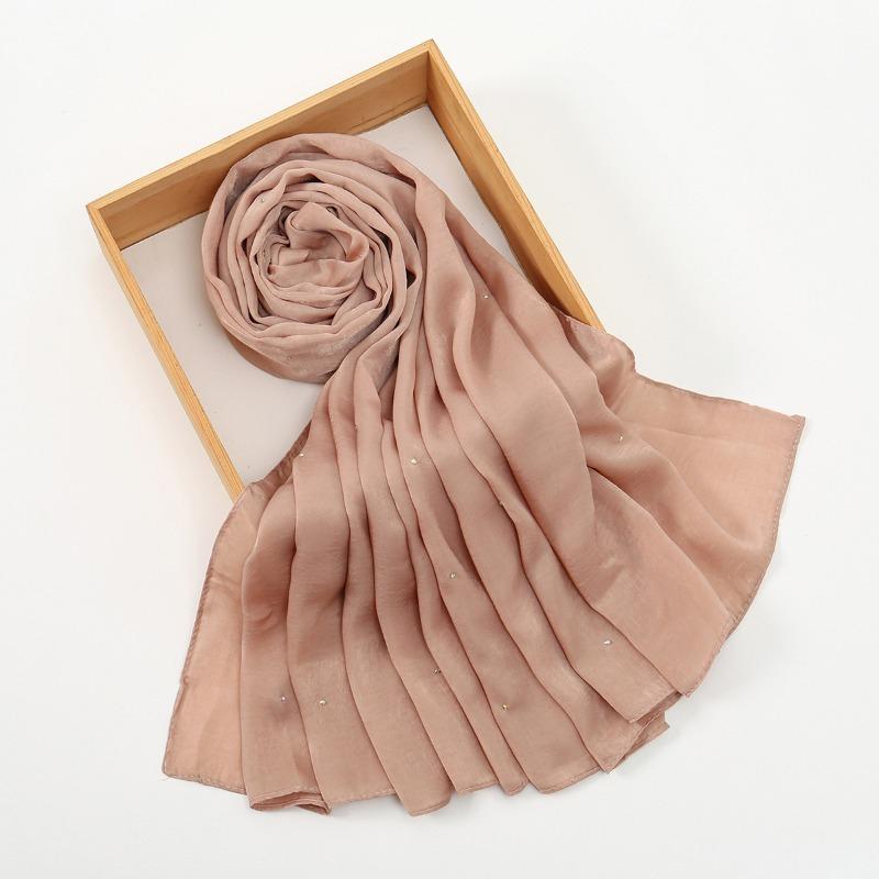 Hot-selling New Mulberry Silk Colored Diamond Versatile Women's Scarf Fashionable Long Thin Breathable Bag Head Long Scarf