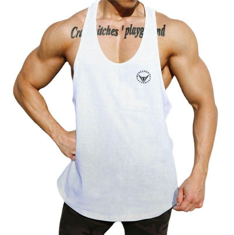 Do The Work  Men's Mesh Bottoming Printing Wide Shoulders Men's Summer Fashion Breathable Quick-drying Sports Hurdle Vest