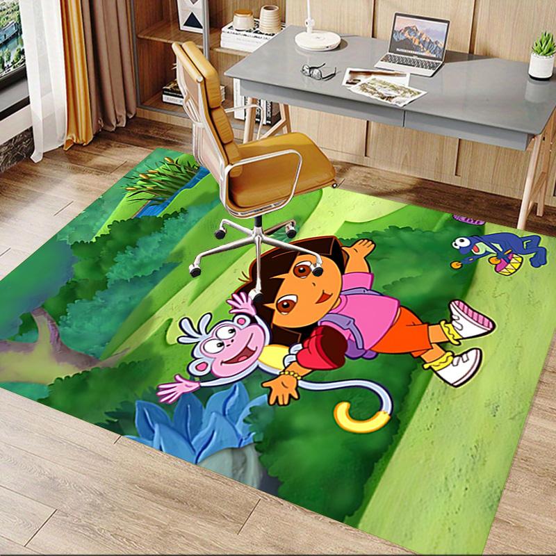 Dora'S Jungle Adventure Carpet For Playroom Bedroom Living Room Sofa Home Decorkids Game Area Rug Nonslip Floor Mat