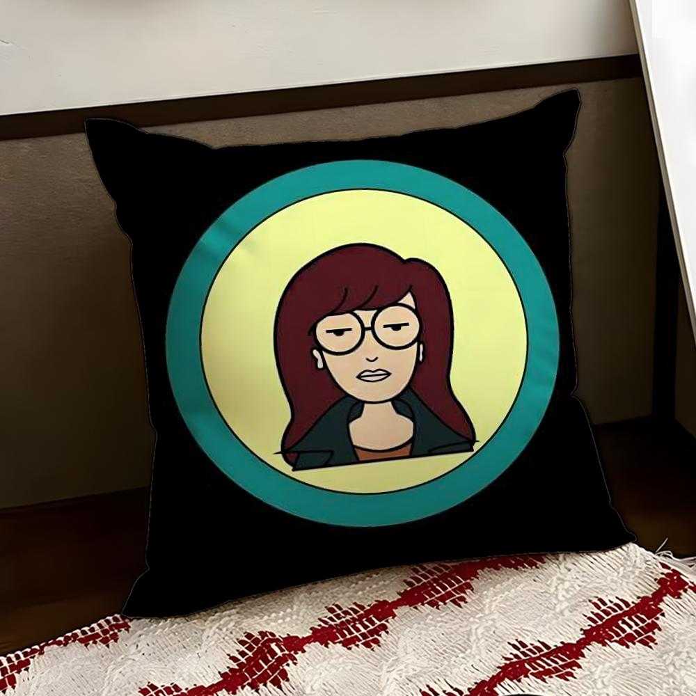 Cartoon DDaria Cushion Cover Reversible Soft Durable Pillow Cover Home Car MultiScene Use for Daily Comfort