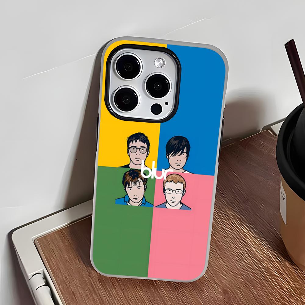 Band B-Blur Phone Case For IPhone 17 Air 16 E 15 14 Plus 13 12 11 Pro Max Jelly 2 In 1 Protective Case