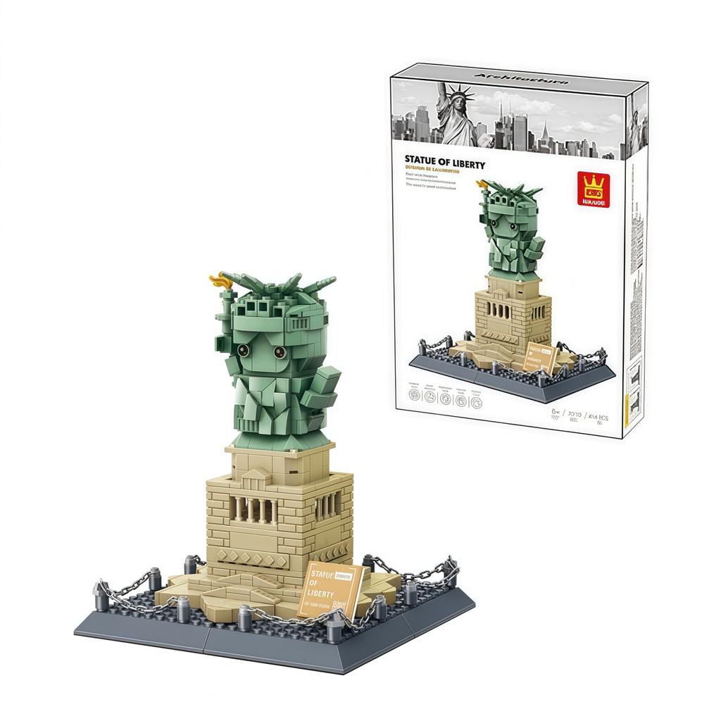Moc World Architecture Statue Of Liberty Large Collection Building Blocks Set Model Kids And Adults Christmas Gift