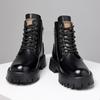 Lace-Up Motorcycle Boots Designer Fashion Ankle Boots New Warm Winter Men's High Top Casual Shoes Classic Male Walking Boots