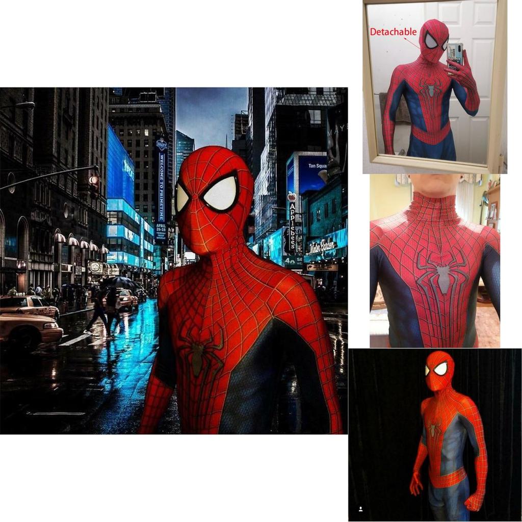 Úžasný kostým Spider-Man na Cosplay pro Halloween Dokonalé stehy Vynikající zpracování