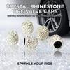 Car Tire Valve Stem Caps Set Of 4 With Rhinestone Decoration And ABS Material For Most Vehicles