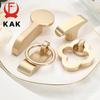 KAK Gold Cabinet Knobs and Handles Luxury Gold Kitchen Cupboard Door Pulls European Drawer Furniture Handle Hardware
